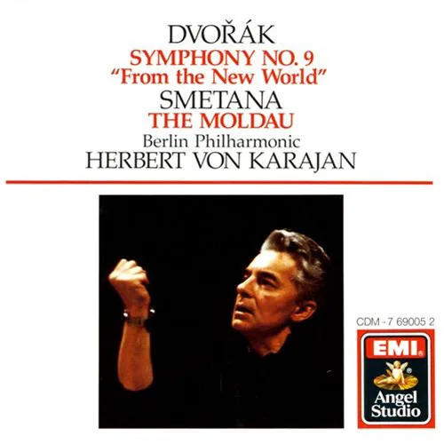 Cover of Antonín Dvořák, Bedřich Smetana, Berliner Philharmoniker, Herbert von Karajan – Symphony no. 9 "From the New World" / Smetana: The Moldau