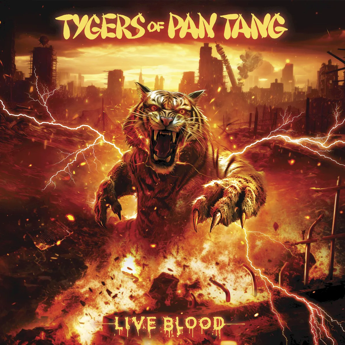Cover of Tygers of Pan Tang – Live Blood
