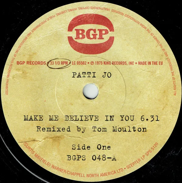 Obal alba Make Me Believe in You / Ain’t No Love Lost (Tom Moulton mixes)