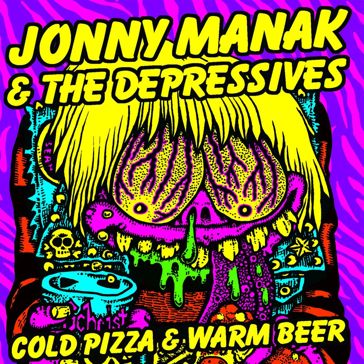 Cover of Jonny Manak & The Depressives – Cold Pizza & Warm Beer