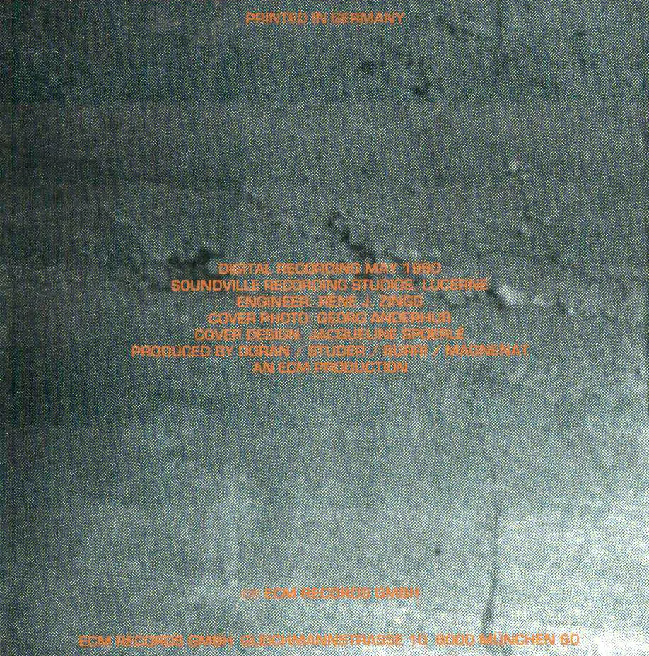 Obal alba Fredy Studer, Christy Doran, Bobby Burri, Olivier Magnenat – Musik für zwei Kontrabässe, Elektrische Gitarre und Schlagzeug