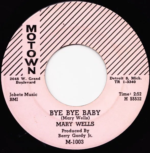 Obal alba Mary Wells – Bye Bye Baby / Please Forgive Me