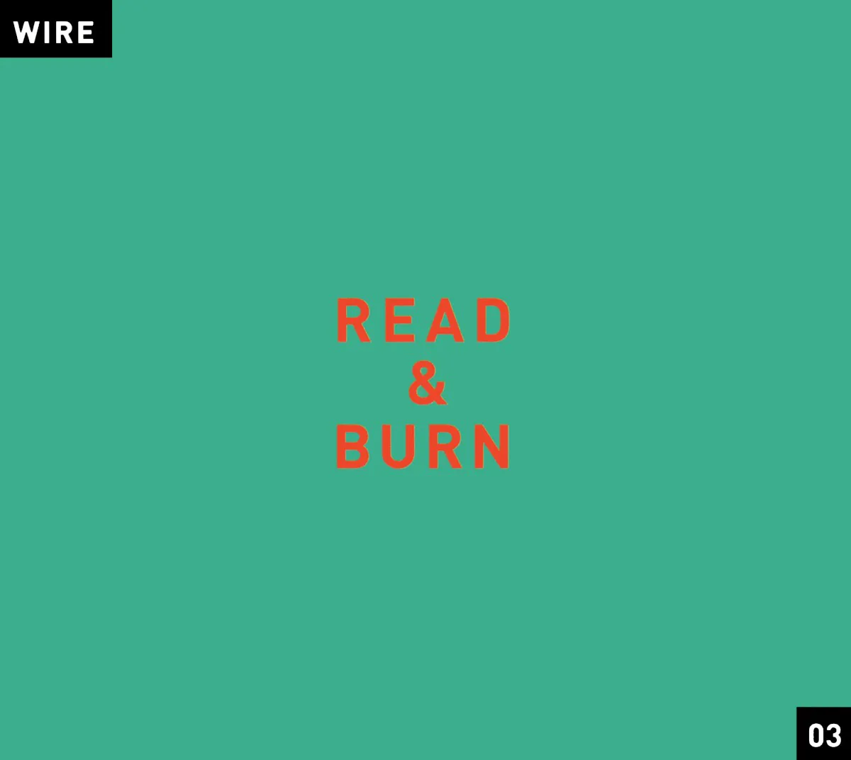 Obal alba Read & Burn 03
