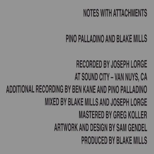Cover of Blake Mills, Pino Palladino – Notes With Attachments