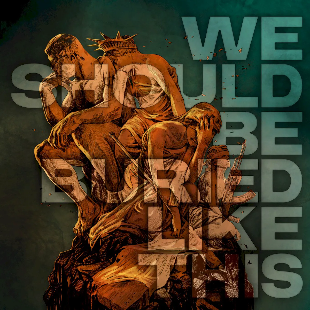 Cover of Bloodred Hourglass – We Should Be Buried Like This