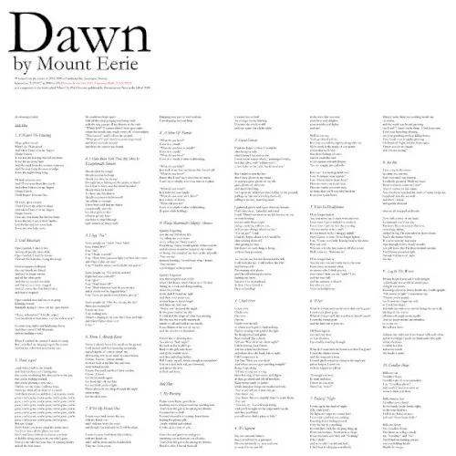 Cover of Mount Eerie – Dawn