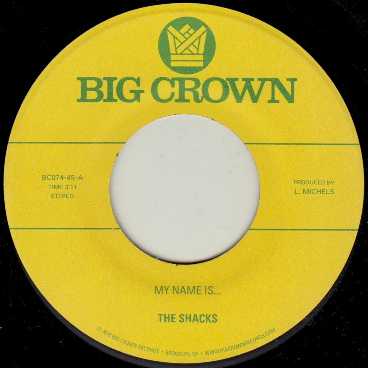 Obal alba The Shacks – My Name Is / Sand Song