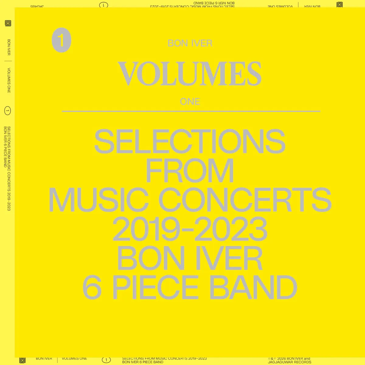 Cover of Volumes: One (Selections From Music Concerts 2019–2023 Bon Iver 6 Piece Band)