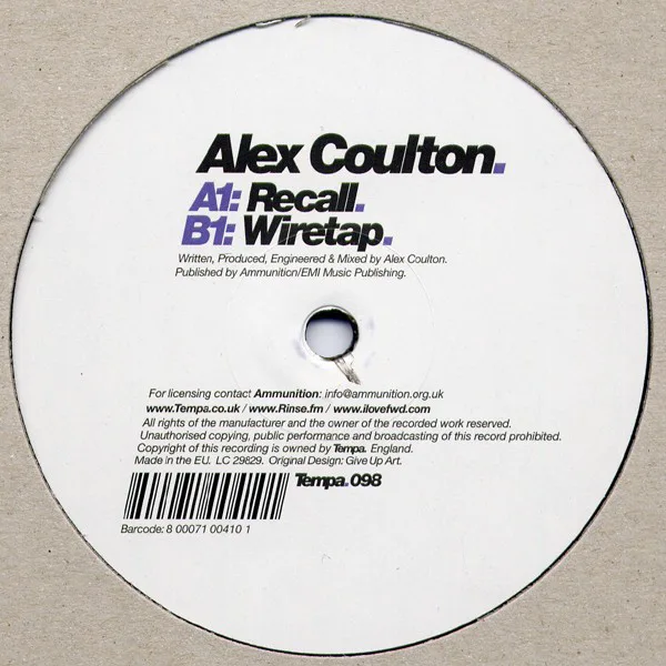 Obal albumu Alex Coulton – Recall / Wiretap