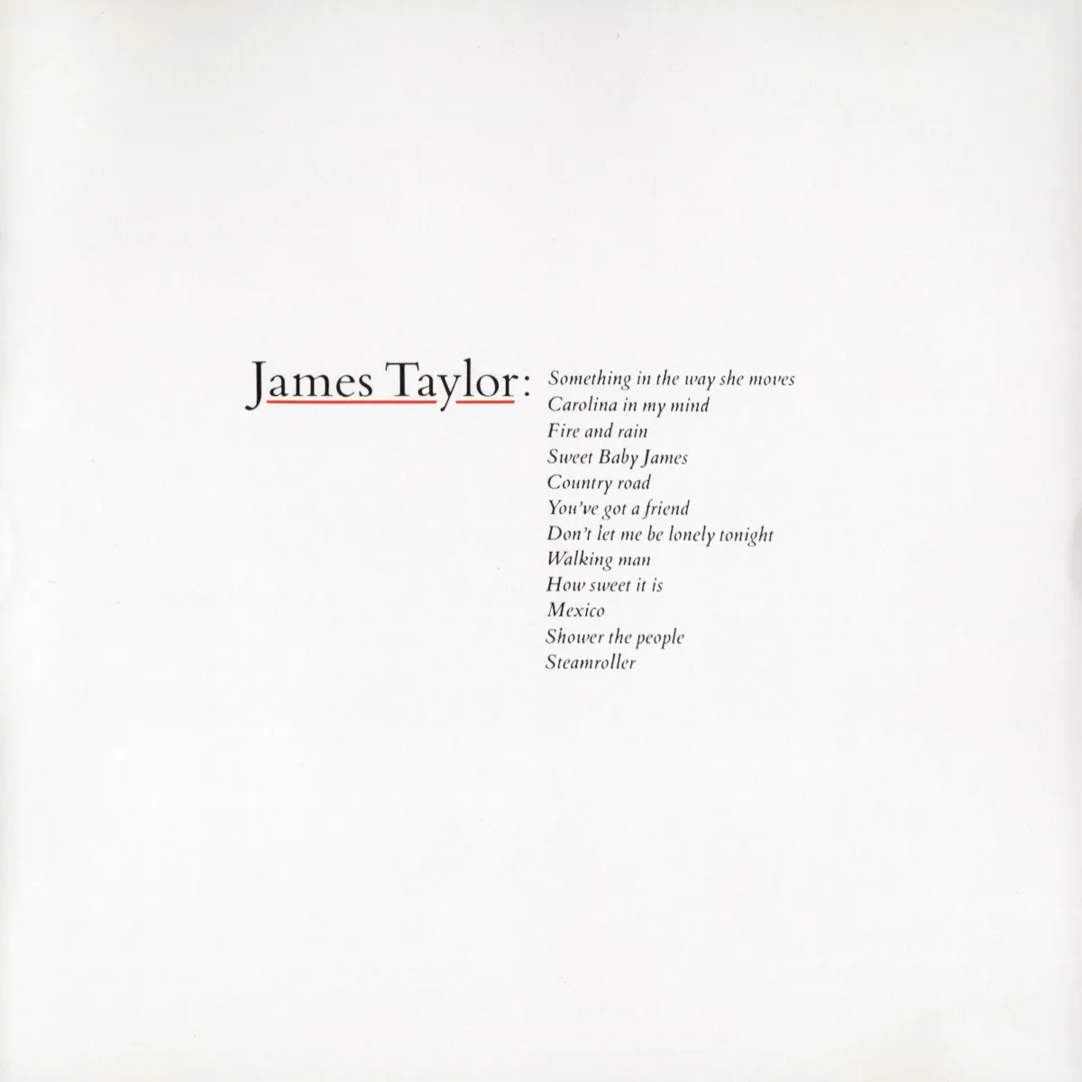 Obal alba James Taylor – Greatest Hits