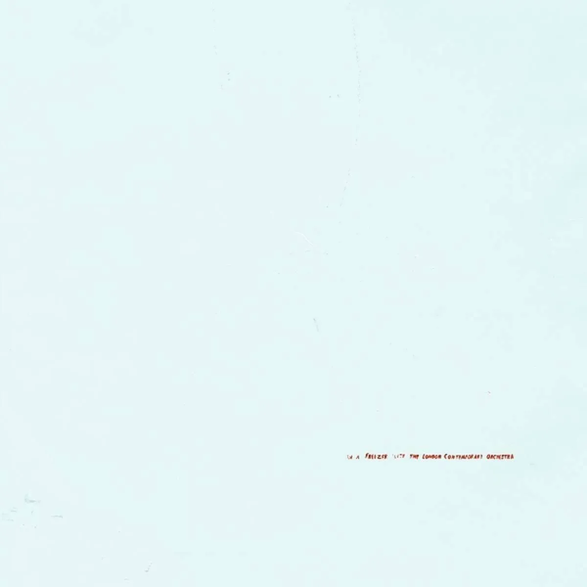 Obal albumu Alex Somers – In a Freezer With the London Contemporary Orchestra