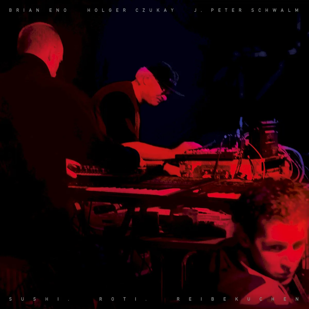 Cover of Brian Eno, Holger Czukay, J. Peter Schwalm – Sushi. Roti. Reibekuchen