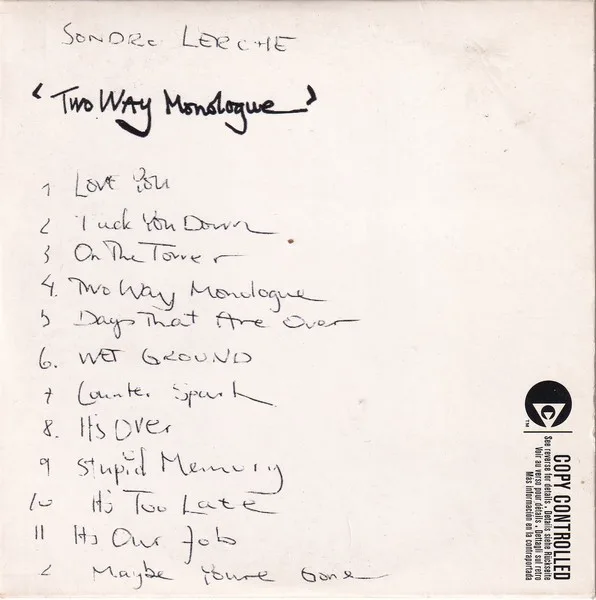 Cover of Sondre Lerche – Two Way Monologue